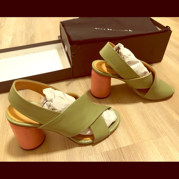 NWT Halmanera Block Sandals ASO Amal Clooney - Picture 2 of 7